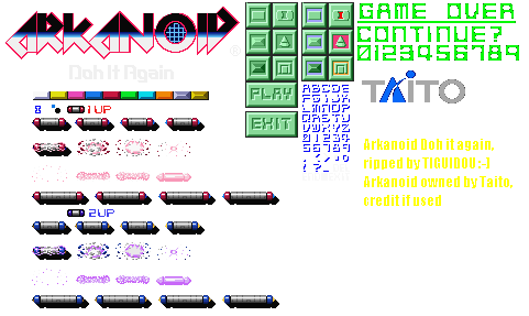 sprites varios del juego